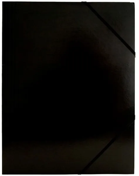 BNT mapp med resårstängning kartong svart A4